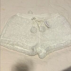 La Vie En Rose Cozy White Pajama Shorts